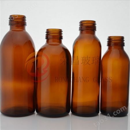 棕色糖浆瓶 棕色糖浆玻璃瓶 茶色玻璃糖浆瓶