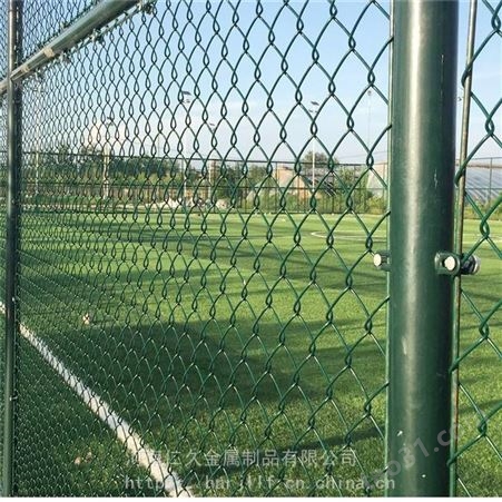 球场勾花网护栏厂家 绿色镀锌丝菱形球场防护网