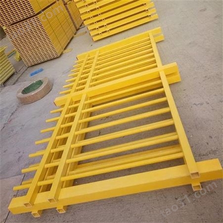耐腐蚀玻璃钢拉挤型材 黄色圆管方管玻璃钢平台护栏 春田环保 生产