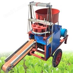 育苗营养土装钵机 电机动力制钵机 汽油机土块机