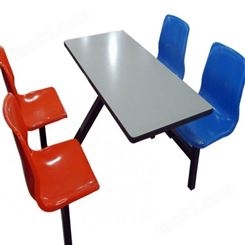 西安食堂餐桌椅 长凳圆凳可定制 饭馆快餐店成套木制餐桌椅