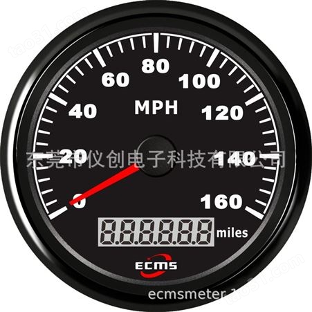 仪创 ECMS 910-10012 指针GPS速度表160MPH 带GPS传感器