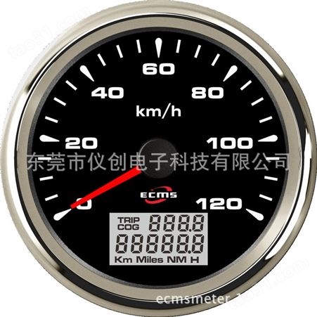 仪创 ECMS 902-00076 85mm指针GPS速度表120km/h 七色背光
