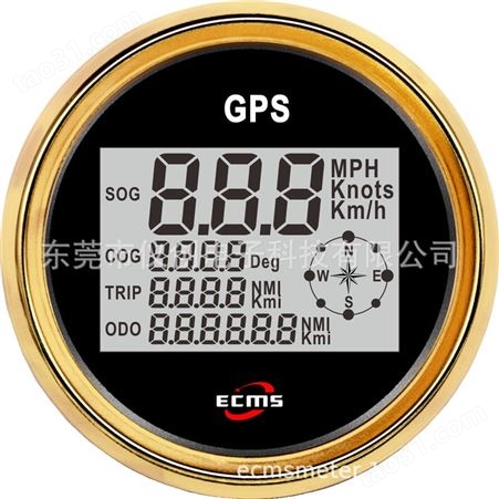 仪创 ECMS 900-00033 厂家供应改装车 摩托车 电动车 船舶用数显GPS速度表