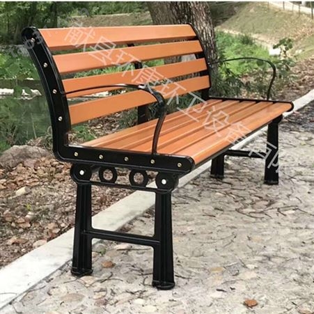 环康公园椅 园林景区排椅 露天等候椅  户外休闲座椅 实木铸铝脚靠背椅 现货供应