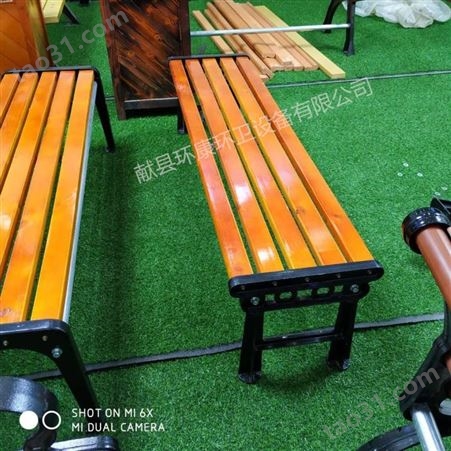 献县环康塑木防腐木排椅 铸铝长条凳 公共休息坐凳 厂家批发定制