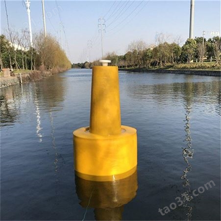 聚乙烯材质塑料圆柱形直径800*1400警示浮标天蔚助航航标