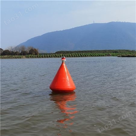 天蔚塑料滚塑聚乙烯材质锥形直径700*900内河水上警戒标志