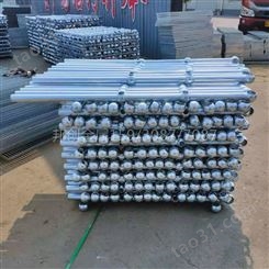 低碳钢球接栏杆钢结构平台镀锌圆球立柱栏杆 林欢厂家供应单立柱