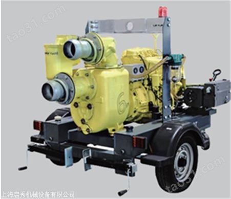 上海便携式6寸水泵 便携式市政应急排水泵 防汛排涝移动水泵车