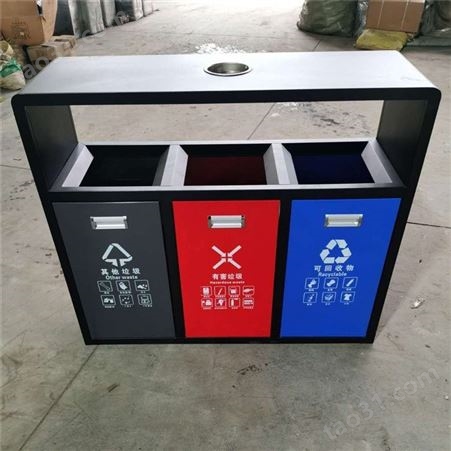 厂家供应 双筒不锈钢果皮箱 公园景区垃圾箱 户外垃圾箱 产地货源