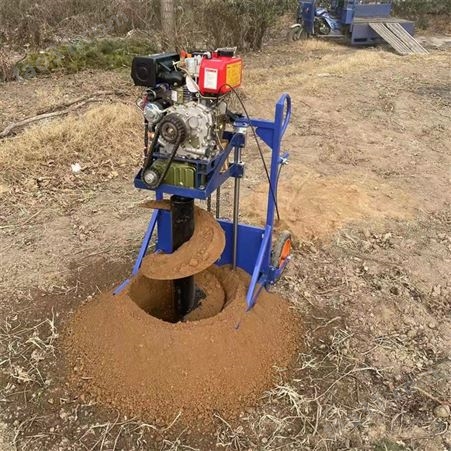 柴油汽油种树钻坑机 多功能深坑打孔钻眼机 便携式移树小型挖坑机
