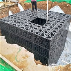 济南先行区海绵城市建设 PP雨水收集池模块搭建 东吴蓄水模块包工包料