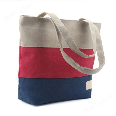 厂家定制创意帆布袋 彩色手提购物袋定做 时尚环保购物手提帆布包