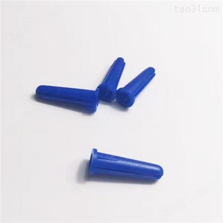 龙三厂家供应蓝色塑料膨胀钉 067E塔形壁虎螺丝 膨胀栓8*25mm