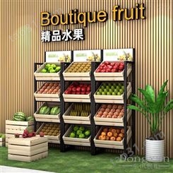 水果展示架超市蔬菜架水果店展示柜木质果蔬架红酒钢木百果园货架定做展柜厂