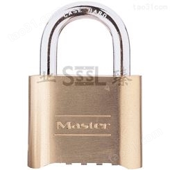 玛斯特Masterlock黄铜可重设密码挂锁 底开密码 防盗密码 175D