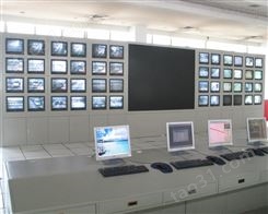 监控电视墙直销控制台 指挥中心屏幕柜多孔位拼装安防设备电视墙