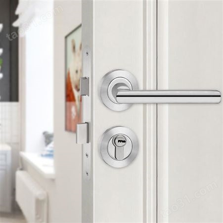 慧聪304不锈钢分体锁HC-3014室内卧室通用型房门家用木门门锁